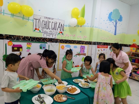 TỔ CHỨC ĐỔI MỚI GIỜ ẮN LỚP CHỒI 1