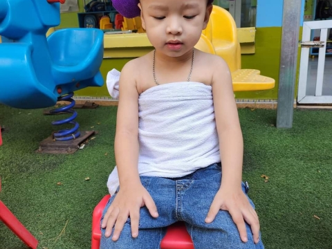 Bé Lớp mầm và Nhà trẻ trải nghiệm Spa