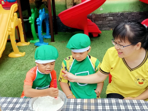 Tiết học lớp Chồi 1: chung tay bảo vệ môi trường